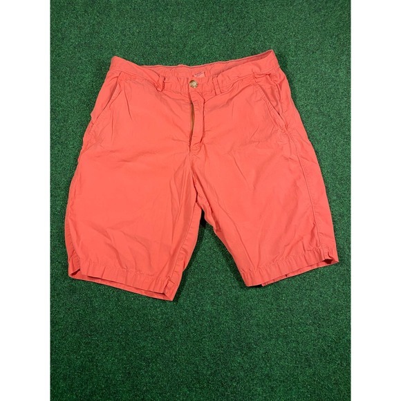 johnnieO Shorts Johnnieo Mens 34 Salmon Flat Front Chino Shorts